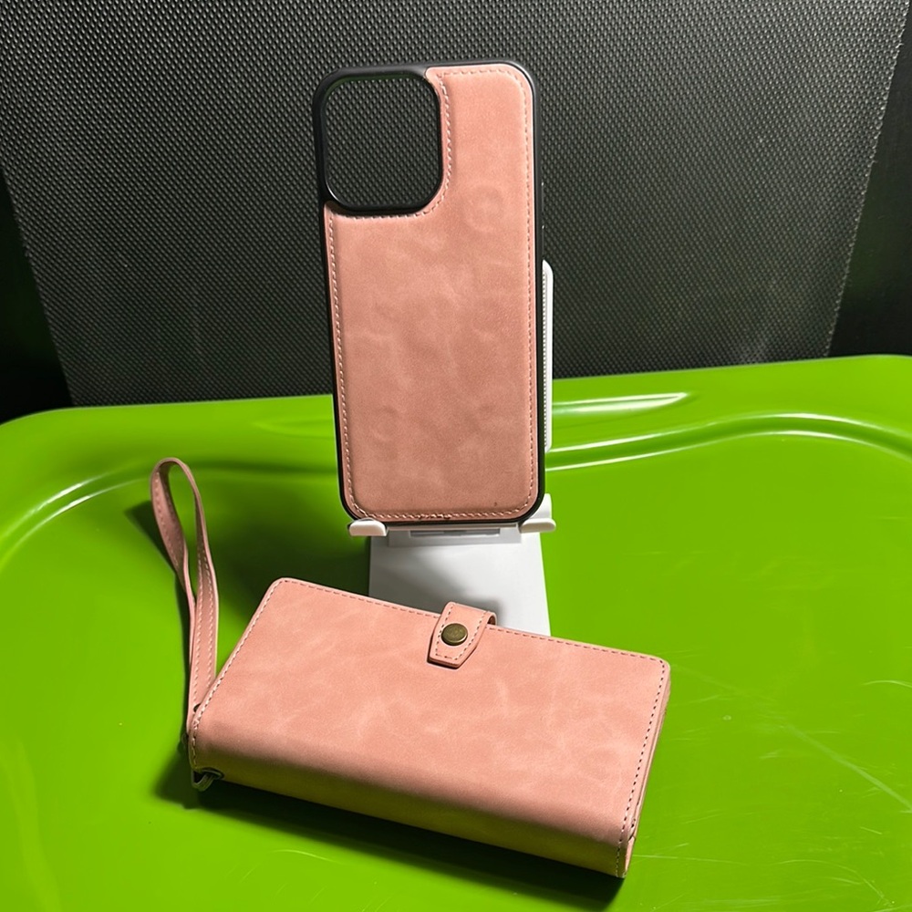 Elegant Pink Phone14 Max Pro Wallet